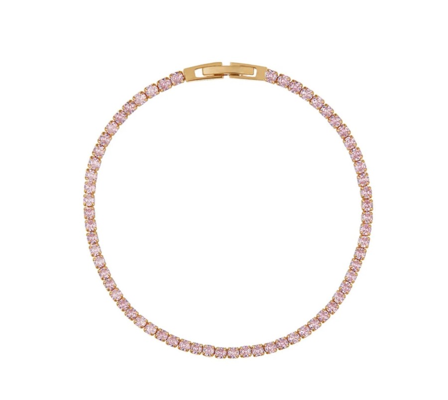 Tilbehor Orelia | Tennis Bracelet Light Pink