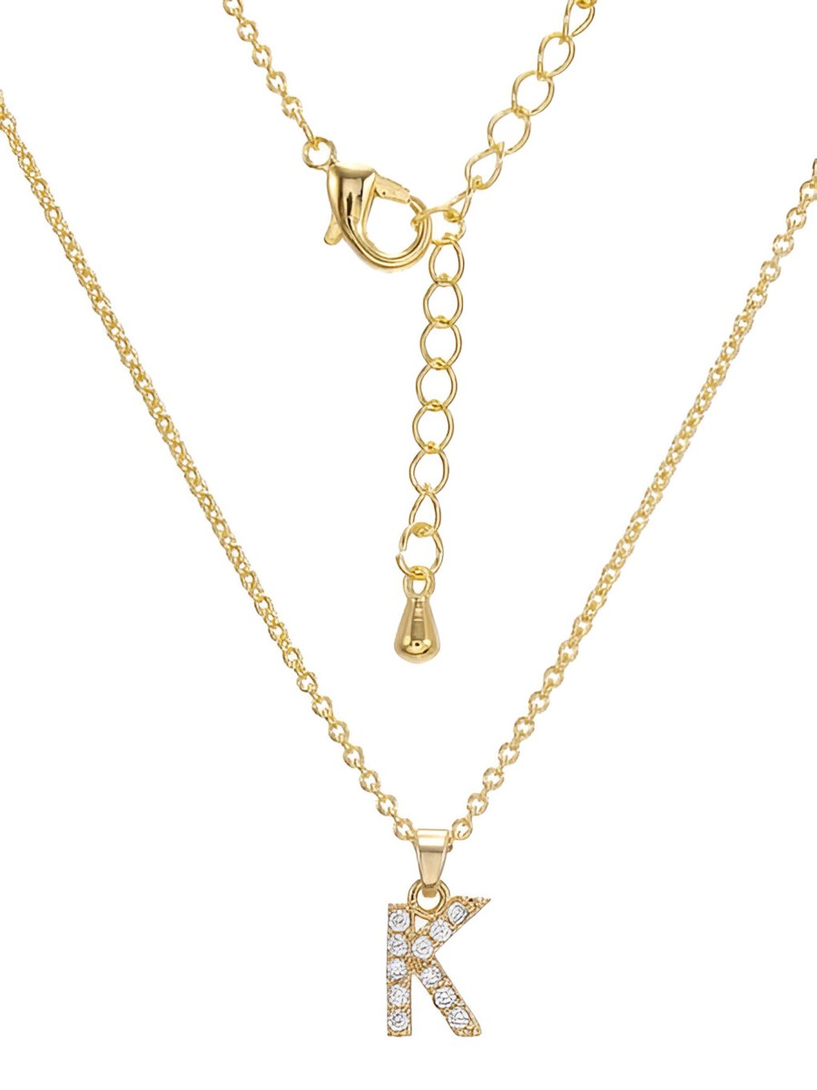 Tilbehor Aiyanna | K Stras Letter Necklace