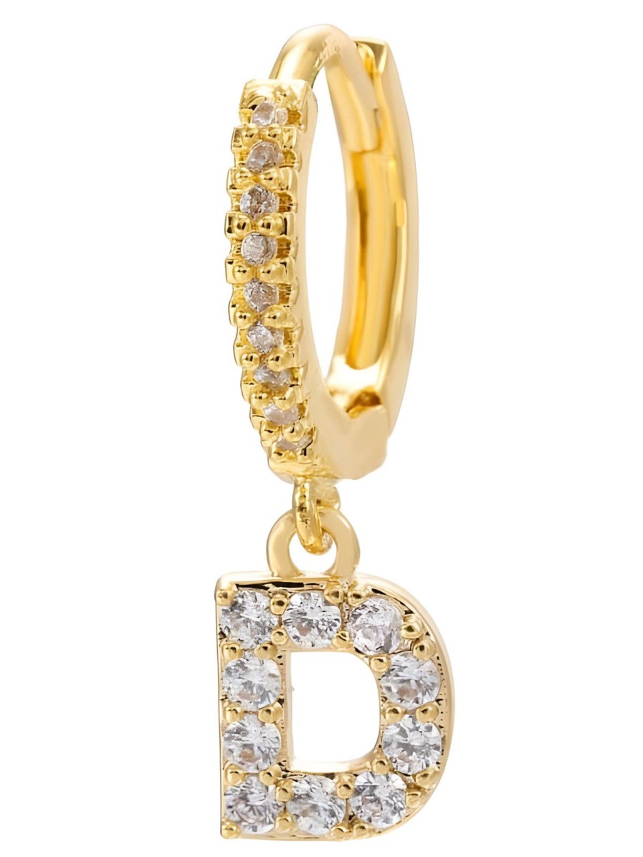 Tilbehor Aiyanna | D Stras Letter Single Earring