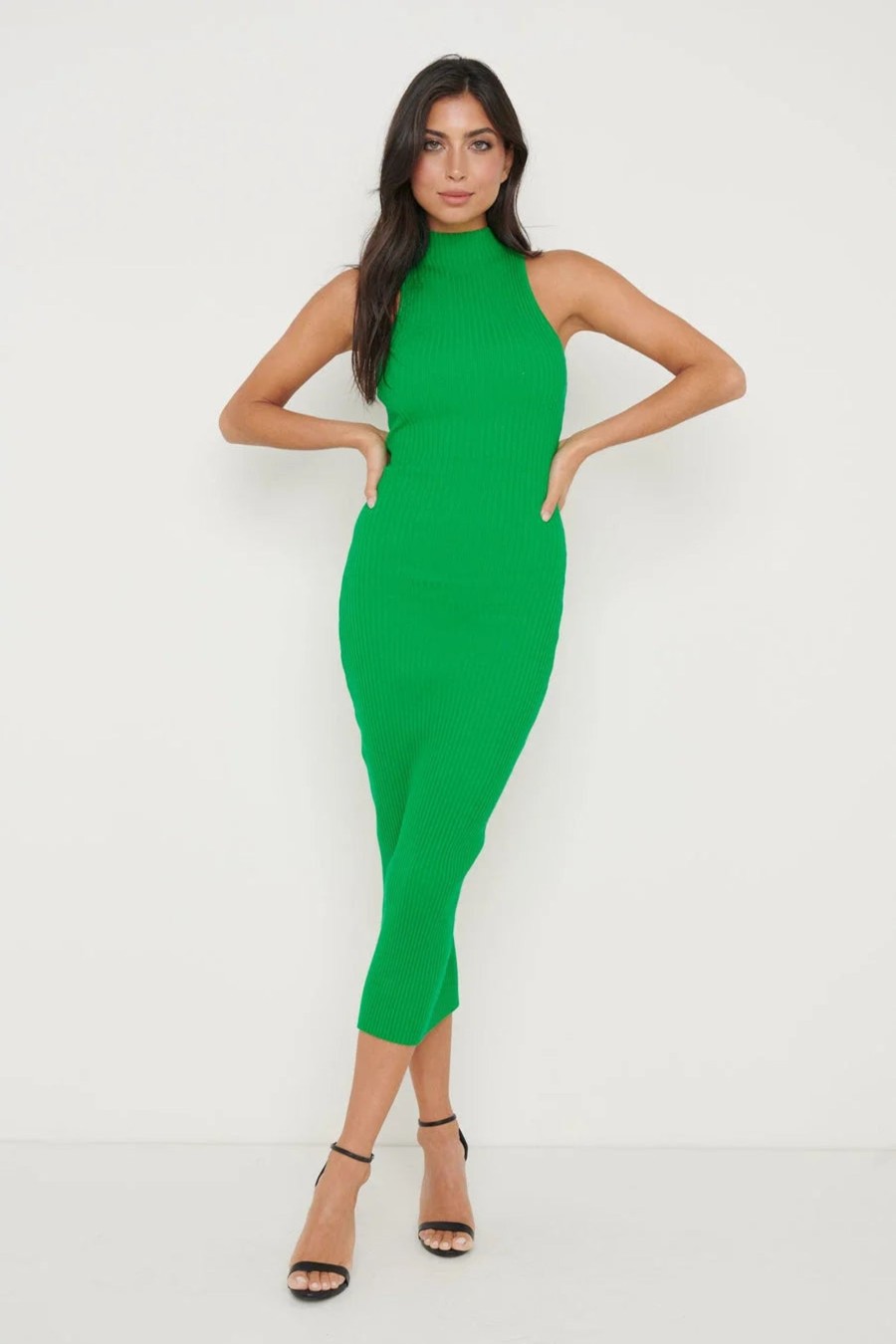 Klaer Pretty Lavish | Reagan Sleeveless Grown On Neck Dress