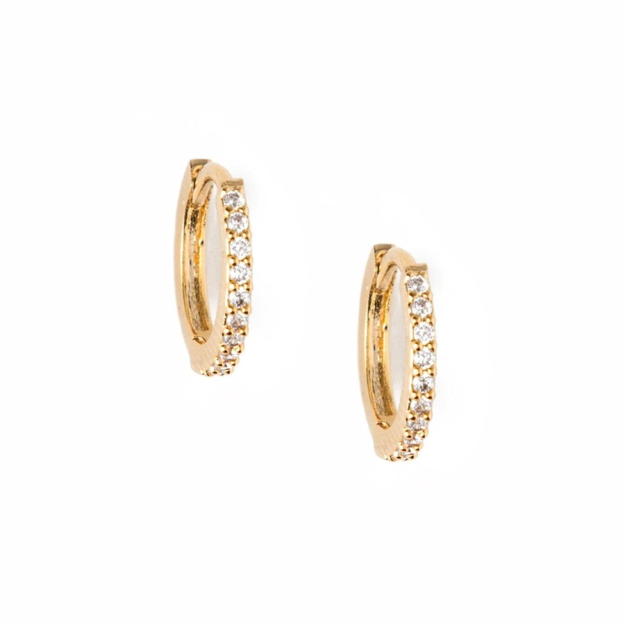 Tilbehor Orelia | Mini Pave Huggie Hoop Earrings