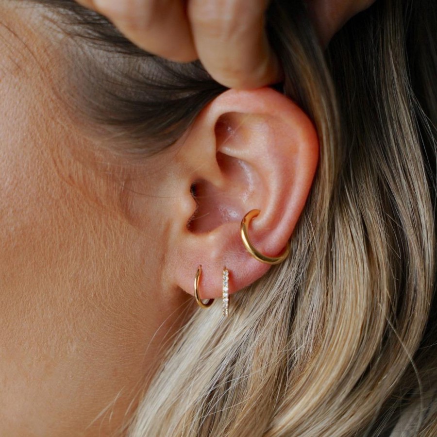 Tilbehor Orelia | Mini Pave Huggie Hoop Earrings