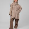 Klaer Clermonte | Sandy Wool Coat With Scarf