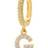 Tilbehor Aiyanna | G Stras Letter Single Earring