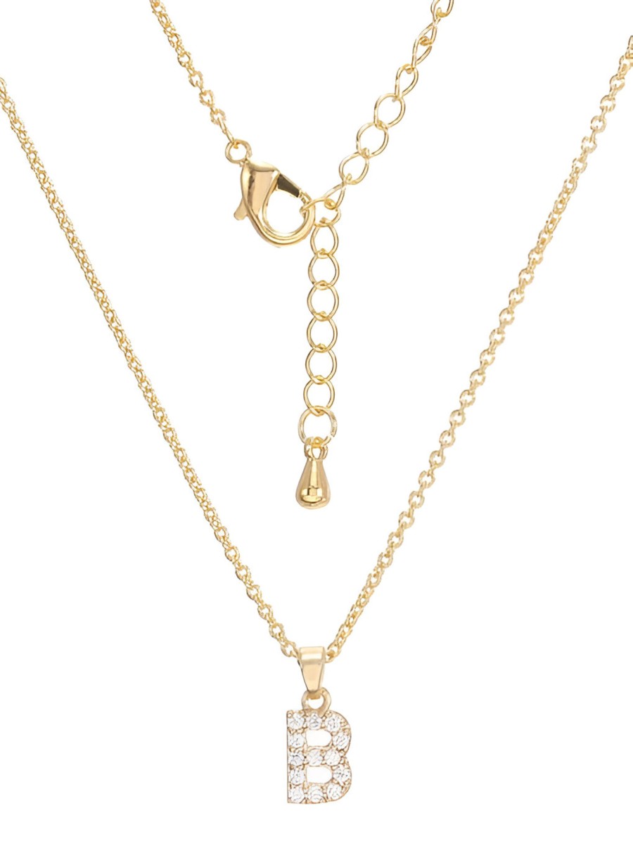 Tilbehor Aiyanna | B Stras Letter Necklace