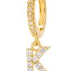 Tilbehor Aiyanna | K Stras Letter Single Earring