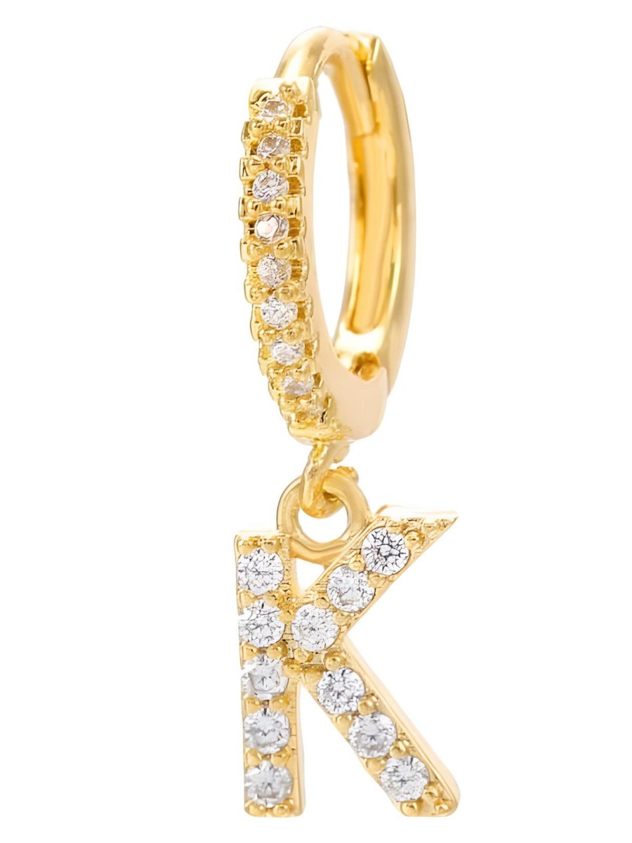 Tilbehor Aiyanna | K Stras Letter Single Earring